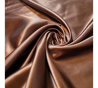 Silky Satin Fabric - Plain Solid Colour Luxury Dressmaking & Craft Material | Ideal for Wedding, Prom, Décor | 58" (150 cm) Wide | Sold Per Meter (Pre-Cut Lengths) (Brown, 5 Meter)