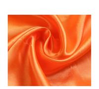 Silky Satin Fabric Satin Fabric for Clothing Gift Box Wedding Lining Dress Skirt Handmade Blue Sequin Textile Cloth White Black(16 Orange red)