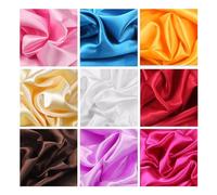Silky Satin Fabric Silk 100cm*150cm Satin Fabric Milk Silk Brocade Cloth 16 Colors Gift Box Lining Lieb Dress Gorgeous Silky Satin Fabric (Color : White, Size : Width150cm long100cm)