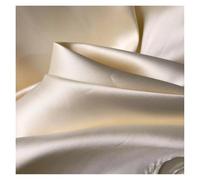 Silky Satin Fabric White Stiff Satin Fabric, Evening Bridal Wedding Dress Suit, Twill DIY Sewing Material(Color-01,1 Meter)