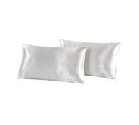 Silky Satin Pillowcase White 51x76cm Polyester Pair