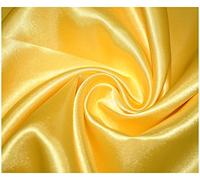 Silky Satin Polyester Fabric for Dressmaking Wedding Crafts Quilting Sewing 150cm Wide (2500 x 150cm / 984" x 60", Yellow)