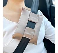 Silky Satin Post Surgery Seat Belt Pillow for After Open Heart Surgery Bypass Pacemaker Protector Transplant Recovery Gift Smooth Cooling Seatbelts Cushion Cover Pad Taupe