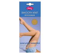 Silky Sexy Plain Stockings Nylon Large Natural Tan Nude Plus Size 14 16 18 20 22 L XL