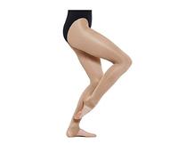Silky shimmer stirrup ballet tights - junior sizes light toast 5-7 years