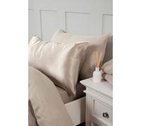 Silky Silks 100% Mulberry Silk Standard Pillowcase in Beige | Size: Standard Pillow Case Silky Silks Beige Standard Pillow Case