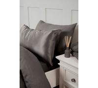 Silky Silks 100% Mulberry Silk Standard Pillowcase in Charcoal | Size: Standard Pillow Case Silky Silks Charcoal Standard Pillow Case