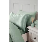 Silky Silks 100% Mulberry Silk Standard Pillowcase in Light Green | Size: Standard Pillow Case Silky Silks Light Green Standard Pillow Case