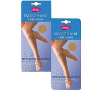 Silky Smooth Knit Everyday Essential Knee Highs (4 Pair Pack) (Natural Tan)