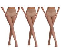 Silky Smooth Knit Everyday Tights with Panel Gusset (3 Pair Pack) (XX-Large (54 -60 Hip), Chiffon)