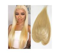 Silky Straight Hair Toppers #613 Blonde Human Hair Topper 15x16 CM Large Silk Base European Virgin Hair Clip in Straight Hair Piece for Women(10 inches)