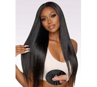 Silky Straight Human Hair wig For Black Women,200 Density 20 Inch 9X6 Max Lace All Day Comfort Flexi-Fit Invisi Drawstring Wear And Go Glueless Wig Human Hair Pre Plucked Pre Cut Friendly To Beginners