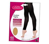 Silky Super Soft Footless Dance Tights with Flat Seams (Medium (36"-42" Hip), Tan)