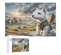 Silky Terrier 1000 Piece Jigsaw Puzzles Adults Kids Cute Pet Animals Jigsaws Morning Leisure Activity Vibrant Brainteaser Perfect Holiday Present Home Decor 1000 PCS