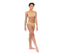 Silky Womans Dance Seamless Clear Back Bra - Nude Small