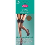 Silky Womens/Ladies Shine Plain Top Stockings (1 Pair) (Medium (5ft-5ft8â€)) (Nude)