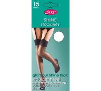 Silky Womens/Ladies Shine Plain Top Stockings (1 Pair) (Medium (5ft-5ft8â€)) (White)