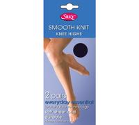 Silky Womens/Ladies Smooth Knit Knee Highs (2 Pairs) (One Size (UK Shoe 3-8)) (Navy)