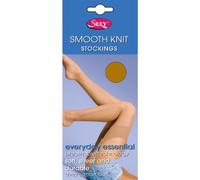 Silky Womens/Ladies Smooth Knit Stockings (1 Pairs) (Medium (5ft-5ft8”)) (Natural Tan)