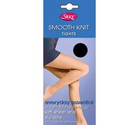 Silky Womens/Ladies Smooth Knit Tights Extra Size (1 Pairs) (X-Large (48”-54”)) (Black)