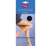 Silky Womens/Ladies Smooth Knit Tights Extra Size (1 Pairs) (XX-Large (54”-60”)) (Barely Black)