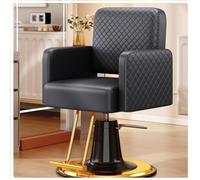 Silla de salón resistente con bomba hidráulica de altura ajustable y giratoria de 360° silla de peluquería profesal para estilista y spa equipo de belleza negro tamaño L