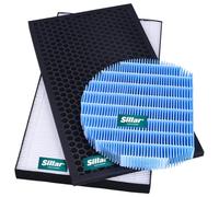 Sillar Filter Set for Air Purifier, Set for Sharp, Replacement Filter Set Suitable For Sharp KC-D40EUW KC-D50EUW KC-D40EU- Hepa FZ-D40HFE+ Activated Carbon FZ-D40DFE + Humidification FZ-A61MFR