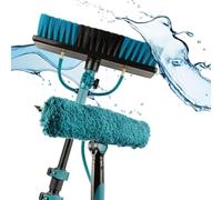 Sillar Telescopic Brush - 7,37 m - Extendable Water-Fed Cleaning Pole with Adjustable Angle & Soap Dispenser - Universal Hose Connector for Solar Panels, Windows, Roofs & Cars