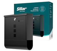 Sillar wall mailbox with lock | made of galvanized steel, resistant to weather and UV radiation | 10 × 30.5 × 33.5 cm, anthracite | 2 keys | tube for newspapers and leaflets | A4 format