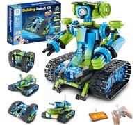 Sillbird 5-in-1 STEM Car Robot Building Kit with Remote Control for Boys Ages 8-14, Programmable Coding Engineering Stunt Racer Toy, Birthday Gifts for Kids, Buildable Models with 662 Pieces