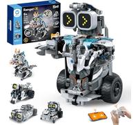 Sillbird Technic Robot Dinosaur Building Kit, 5in1 Buildable Set with Remote & APP Control, Rechargeable STEM Toys, Creative Gifts for Boys Girls Aged 8-12 (646PCS)