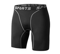 Sillictor Compression Shorts Men Anti Chafing Running Underwear Men Gym Shorts Breathable Tight Mens Sports Boxers for Cycling Workout Football,Moisture Wicking Muscle Support 3325 Black 2XL