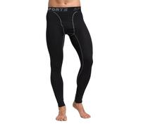 Sillictor Men's Quick Dry Running Sports Tights UPF 50+ Thermal Base Layer Leggings for Hiking Football Ski, High Wicking Muscle Support 43 Black M