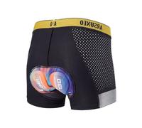 Sillictor Padded Cycling Shorts Men 9D Gel Padding MTB Mountain Bike Shorts for Men Mesh Quick Dry Cycle Shorts Mens Spin Motorcycle Bicycle Undershorts Biking Underwear Liner Anti Slip 002C Black XL