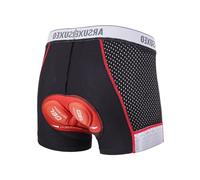 Sillictor Padded Cycling Shorts Men 9D Gel Padding MTB Mountain Bike Shorts for Men Mesh Quick Dry Cycle Shorts Mens Spin Motorcycle Bicycle Undershorts Biking Underwear Liner Anti Slip 002C Red M