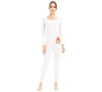 Sillictor Thermal Underwear Womens Set Double-Side Fleece Lined Base Layer Women Ski Underlayer Winter Warm Womens Thermals Top and Bottoms Soft Ladies Long Johns Quick Dry Wicking RZ01 Ivory M