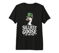 Silliest Goose at The Pub Funny St Patricks Day Drinking Premium T-Shirt