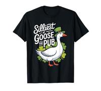 Silliest Goose at The Pub - St Patricks Day Goose Shamrock T-Shirt