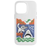 Silly and Brave Cat vs Shark, Funny Kitty Case for iPhone 14 Pro Max