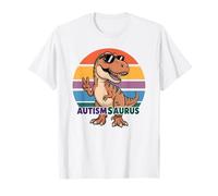Silly AUTISMSAURUS T-Rex Tism Dino Autism Mom Dad Inclusion T-Shirt