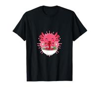 Silly Axolotl Eating Noodles with Chopsticks Saying T-Shirt