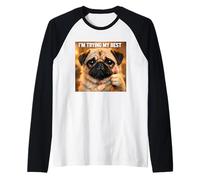 Silly Best Pug for Boys Girls Teacher State Testing Day Raglan Baseball Tee