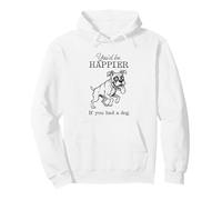 Silly Boxer Drawing Funny I'd Be Happier if you had a Dog Pullover Hoodie