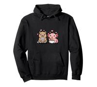 Silly Capybara Boba Tea Axolotl Ramen Kawaii Duo Pullover Hoodie