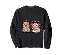 Silly Capybara Boba Tea Axolotl Ramen Kawaii Duo Sweatshirt