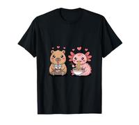 Silly Capybara Boba Tea Axolotl Ramen Kawaii Duo T-Shirt