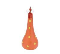 Silly Chicken Decor Statue, Big Eyed Chicken Resin Statue Garden Micro Landscape Statues Animal Ornament with Big Eyed Chicken Garden Ornaments for Home Garden Yard Art Decor(Orange)
