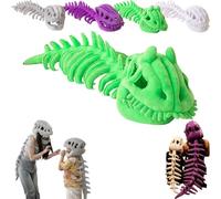 Silly Dino Plush Skeleton, Spinosaurus Plush Dino Outfit, Spinosaurus Costume, Spinosaurus Dino Outfit, Dinosaur Costume-3D Skeleton Design (Green,Small 31")