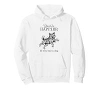 Silly Dirty Akita Funny I'd Be Happier with a Dog Pullover Hoodie