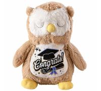 Silly Dog Designs - Graduation Owl Plush Gift - “Graduate”, “A Sweet Ending to a New Beginning” or “Congrats” - Soft 23cm Keepsake Owl - Graduation Gift for Him, Her (Congrats)